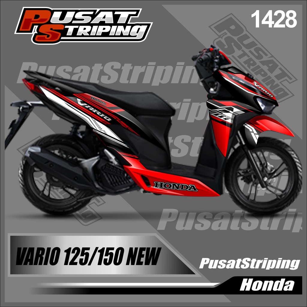 Stiker Decal costum motor Vario New lis variasi sticker decal motor vario 125/150 New Full body