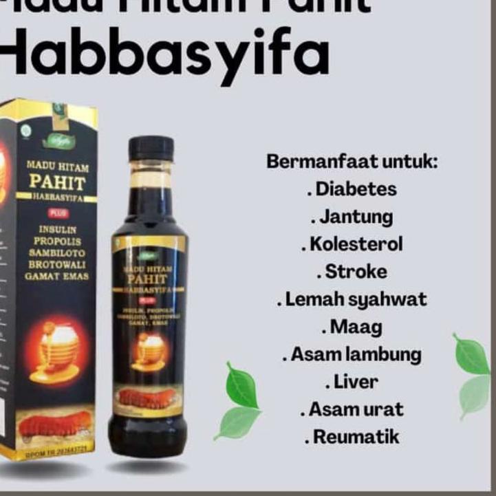 

[PRODUK HFYQR] Madu Hitam Pahit Habbasyifa Plus Insulin Propolis Sambiloto Gamat Gold 470gr 7MJ
