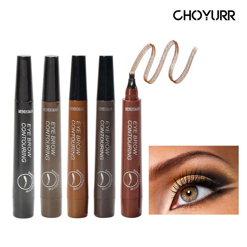 【COD】Pencil Alis Waterproof 4 Fork Tip Original Eyebrow Korea Pensil AlisCetar Pena Eyebrow Pen Sweat-proof Lasting Pensil Alis Tahan Air Tahan Lama-CH