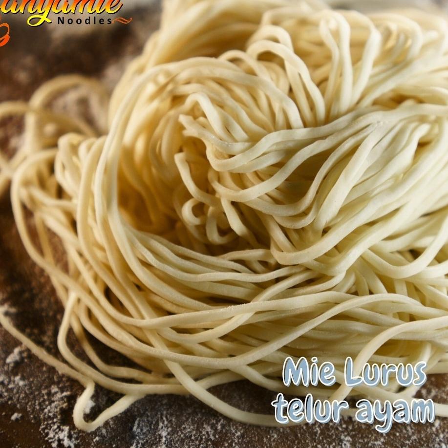 

[PRODUK PGB7L] Mie ayam bakmi mentah hanyamie dengan telur ayam isi 10 pcs RIQ