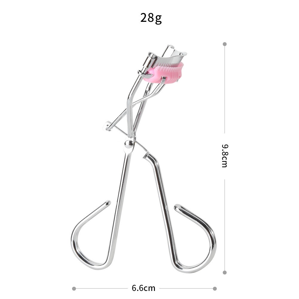 1pcs Penjepit Bulu Mata Pink Dengan Sisir Bulu Mata Sisir Penjepit Bulu Mata Handheld Metal Eyelash Curler Clip Mata Besar Alat Kosmetik Wanita Aksesoris