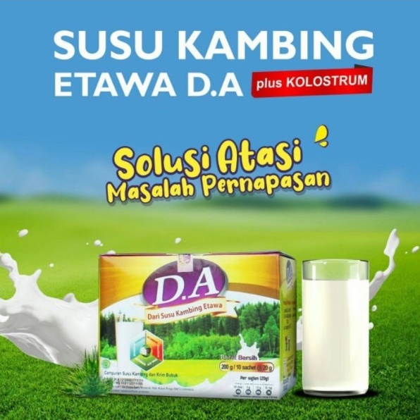 

Susu Kambing Etawa DA D.A Plus Kolostrum Obat Pernafasan Asma Herbal Alami