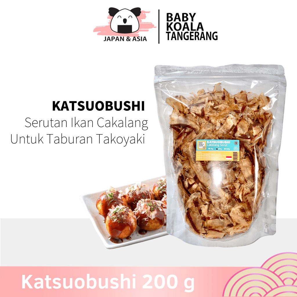 

KATSUOBUSHI Bonito Flakes 200 g Halal │ Taburan Takoyaki Katsuo Bushi Serutan Ikan Cakalang.
