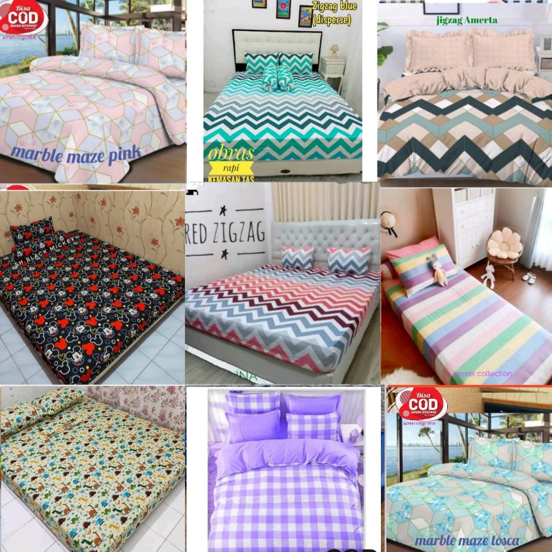 Sprei karet sudut busa / Sprei karet sudut Spring Bed  ( BONUS SARBAN SARGUL )