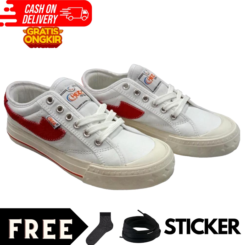 SEPATU CHEZZ ZELOS  LOW WHITE PRIA/WANITA