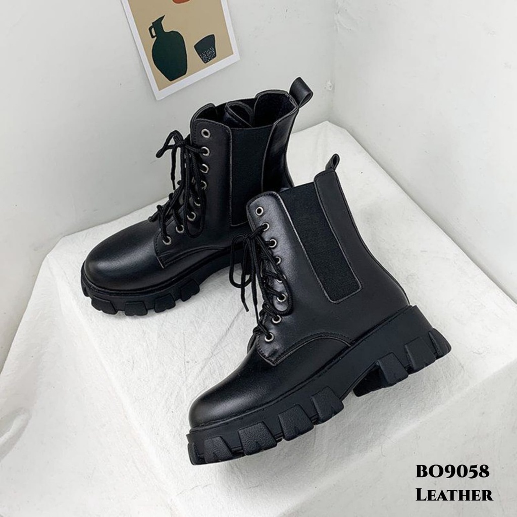 WYN SEPATU BOOTS PLATFORM STYLISH KOREA BO9058