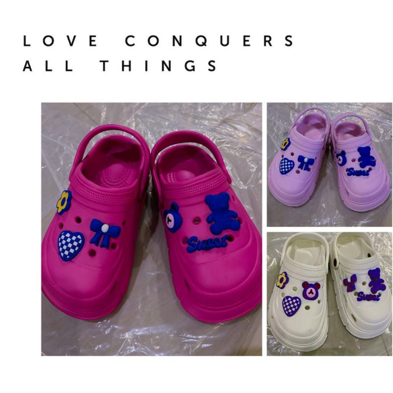 Sandal Crocs Kids Junior Eva Jibbits Import High quality S2