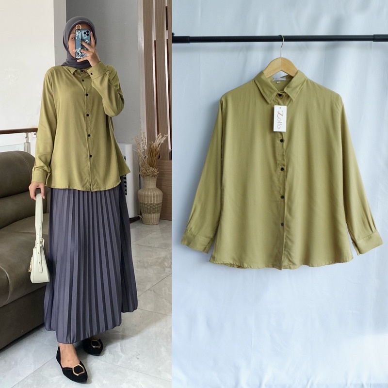 BASIC rayon kemeja by ZALFA OUTFIT