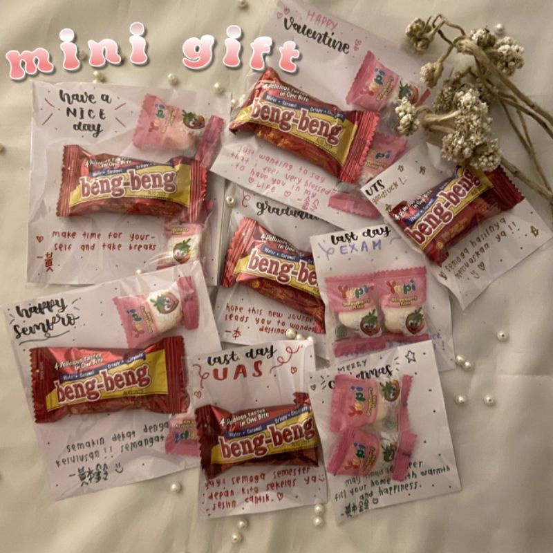 [ read capt ] mini gift snack custom | hadiah kecil uts uas valentine graduasi ✨
