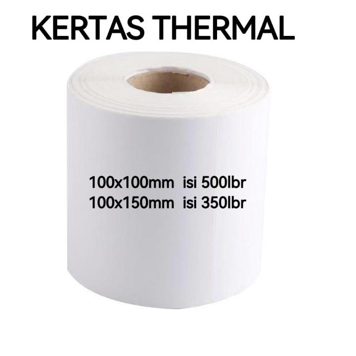 

시 24pcs/dus KERTAS STIKER RESI LABEL THERMAL 100*100/ 100*150 Recomend