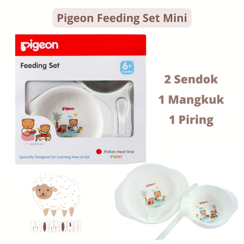 Pigeon Feeding Set Mini Peralatan Makan Bayi