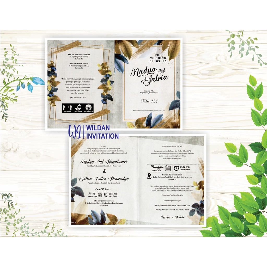 Undangan Pernikahan Elegan Murah ( Falah 131 )