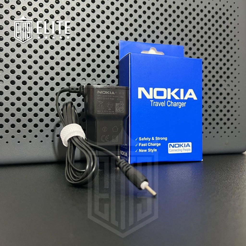 ELITE Charger Nokia Kecil Jarum Ori AC-15E DC5.0V 450mA Charger Nokia Jadul Model Jarum Kecil / Charger Nokia Original