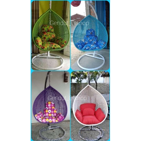 (Khusus Wilayah Palembang) Ayunan Sintetis/Rotan Sintetis (Lengkap Jok dan Per) Ayunan Santai Sintet