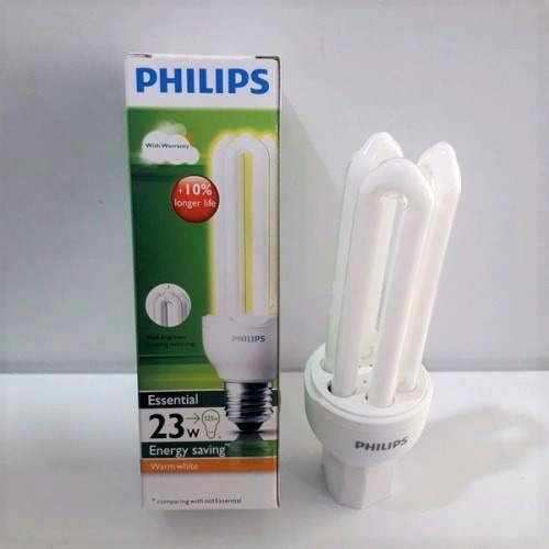 Philips 23 Watt Kuning Philips lilin 23w warm white philips lampu 23 w plc