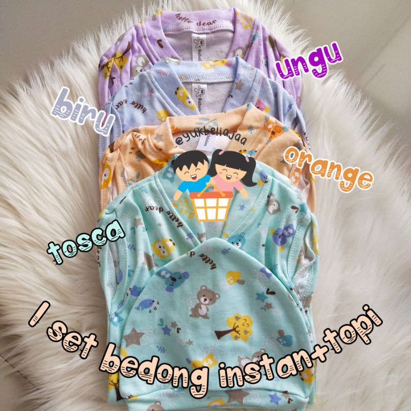 Bedong Instan Bayi + Topi/Instant Swaddle/Bedong Bayi Instan/Bedong Bayi Murah