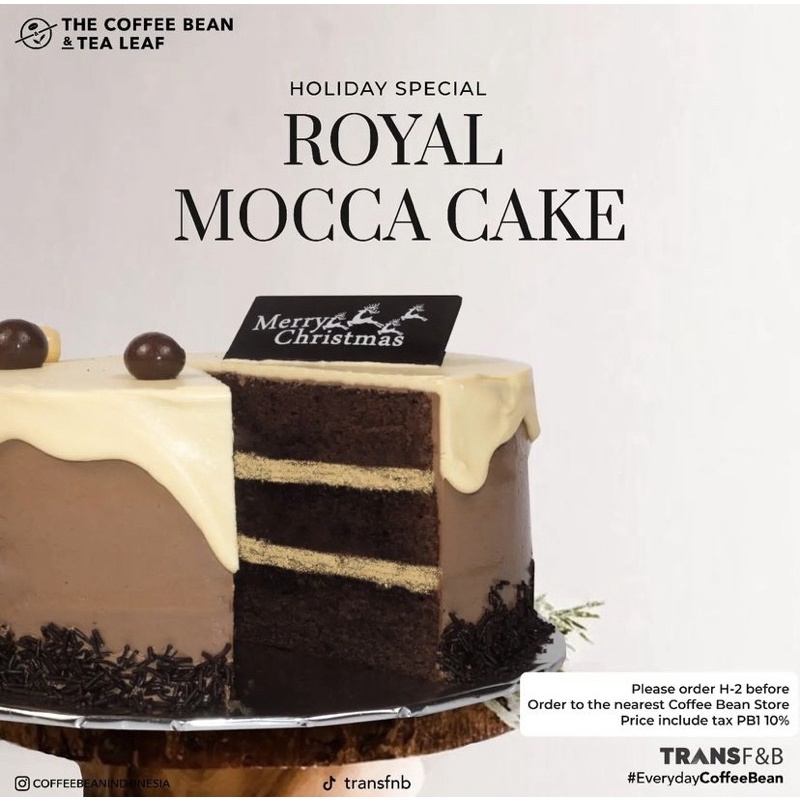 

merry christmas cake coffe bean