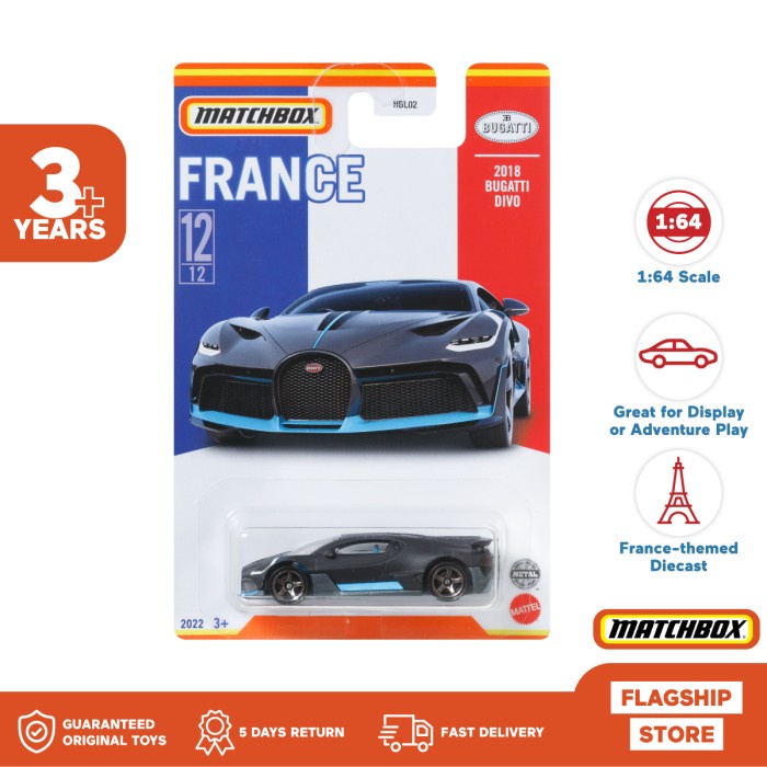 Hot Wheels Matchbox 2018 Bugatti Divo - Mainan Mobil Balap #Original