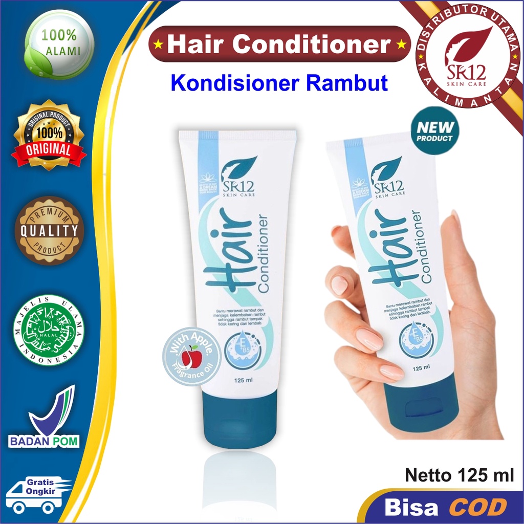 Hair Conditioner SR12 | Kondisioner Rambut dan Kulit Kepala | Perawatan Rambut | Shampoo &amp; Conditioner | Pengharum Rambut | Nutrisi Rambut | Pelembab Rambut | Penyegar Kulit Kepala | SR12 Herbal Skincare