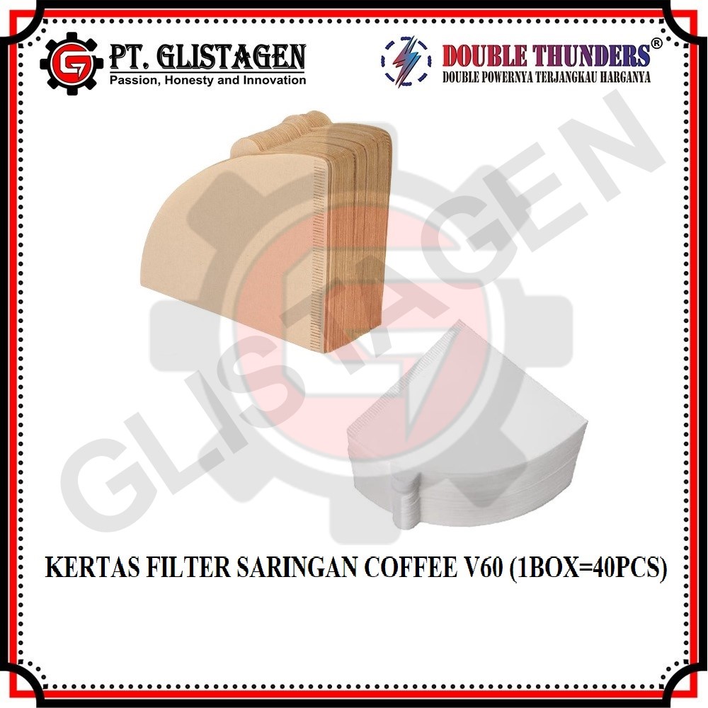 V60 Coffee Filter Paper Kertas Kopi V60 Cone Shaped Bottom 1Box (40pc)