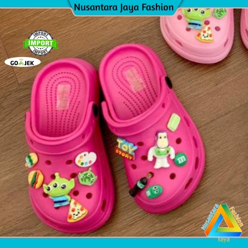 30-35 Sandal Anak Baim Perempuan CUTE Rantai Jibitz Balance D55