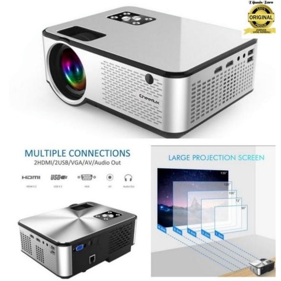 Projector Mini Led Cheerlux C9 Portable 2800Ansi Lumens
