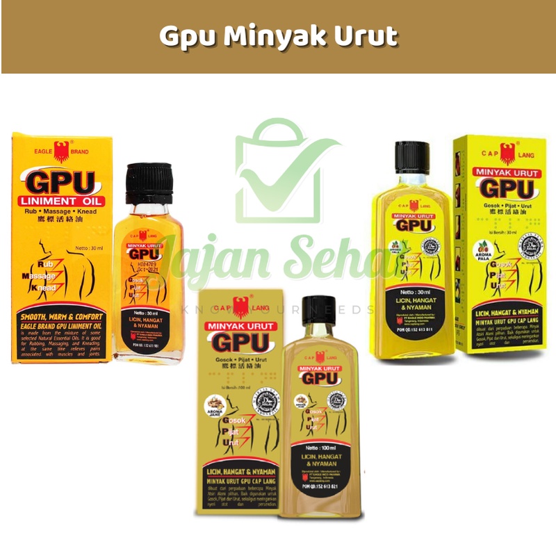 Gpu Minyak Urut 30ml, 60ml &amp; 100ml