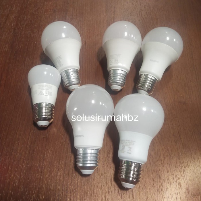 perbiji lampu Philips Led tanpa packing bolam 3 4 5 6 7 8 9 10 11 bola - 5 watt w