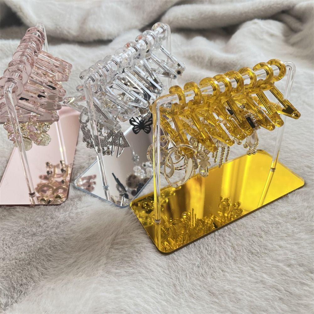 Nickolas1 Display Anting Berdiri Mini Transparan Multiwarna Hadiah Kalung Anting Organizer Ear Stud Holder Liontin Penyimpanan Closet Earring Rack Holder