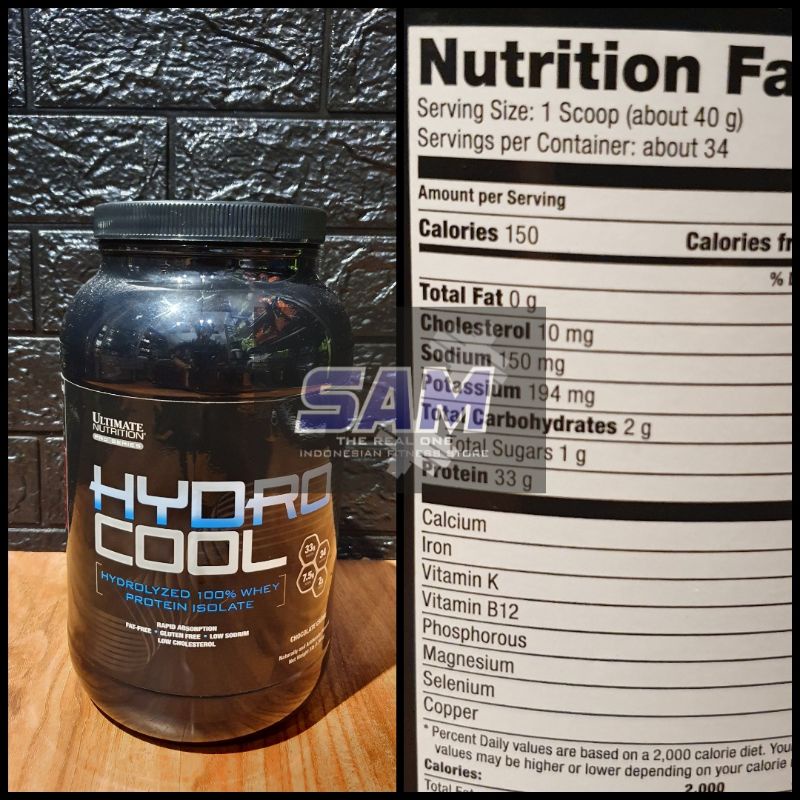 Suplemen Fitness ULTIMATE Hydro Cool 3 lb Malang Hydrocool Whey Protein Isolate