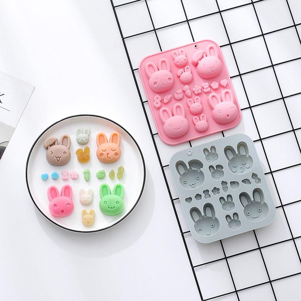 Solighter Easter Silicone Mold Cetakan Sabun Jelly Dekorasi Liburan Cetakan Kue Coklat