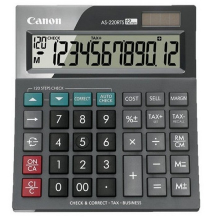 

TERBATAS KALKULATOR CHECK & CORRECT CANON AS-220RTS - Calculator Desktop AS 220