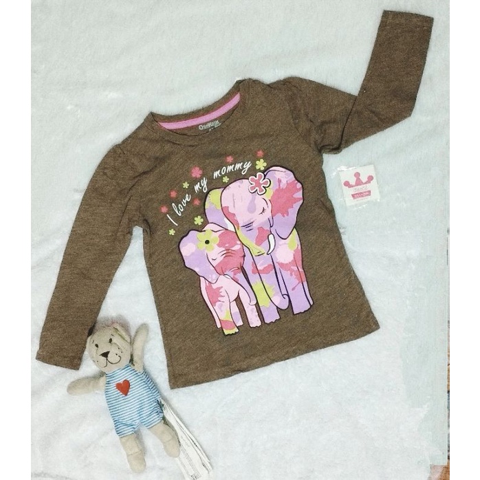 Preloved Kaos Lengan Panjang Anak Perempuan Oshkosh B'gosh
