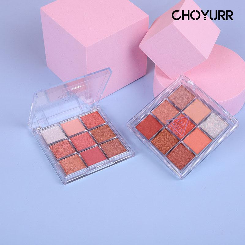 【COD】Eyeshadow Palette 9 Warna Pigmented Waterproof Glitter Matte Original Korea Kosmetik Tahan Lama Murah-CH