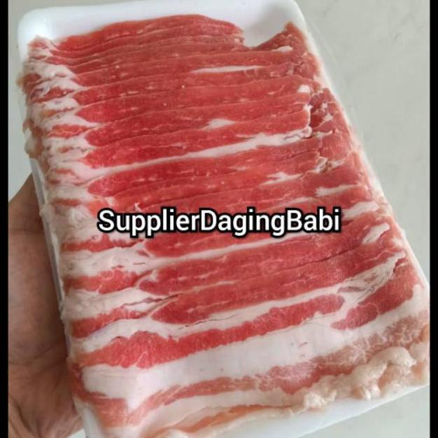 

[BAYAR DITEMPAT] Pork Belly Slice / SamGyeopSal Korean Bbq - Samcan Babi Iris tipis - 500gram