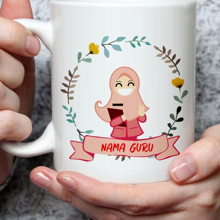 Mug Custom Tema Guru / Kado Guru / Hadiah Guru - terima kasih guru