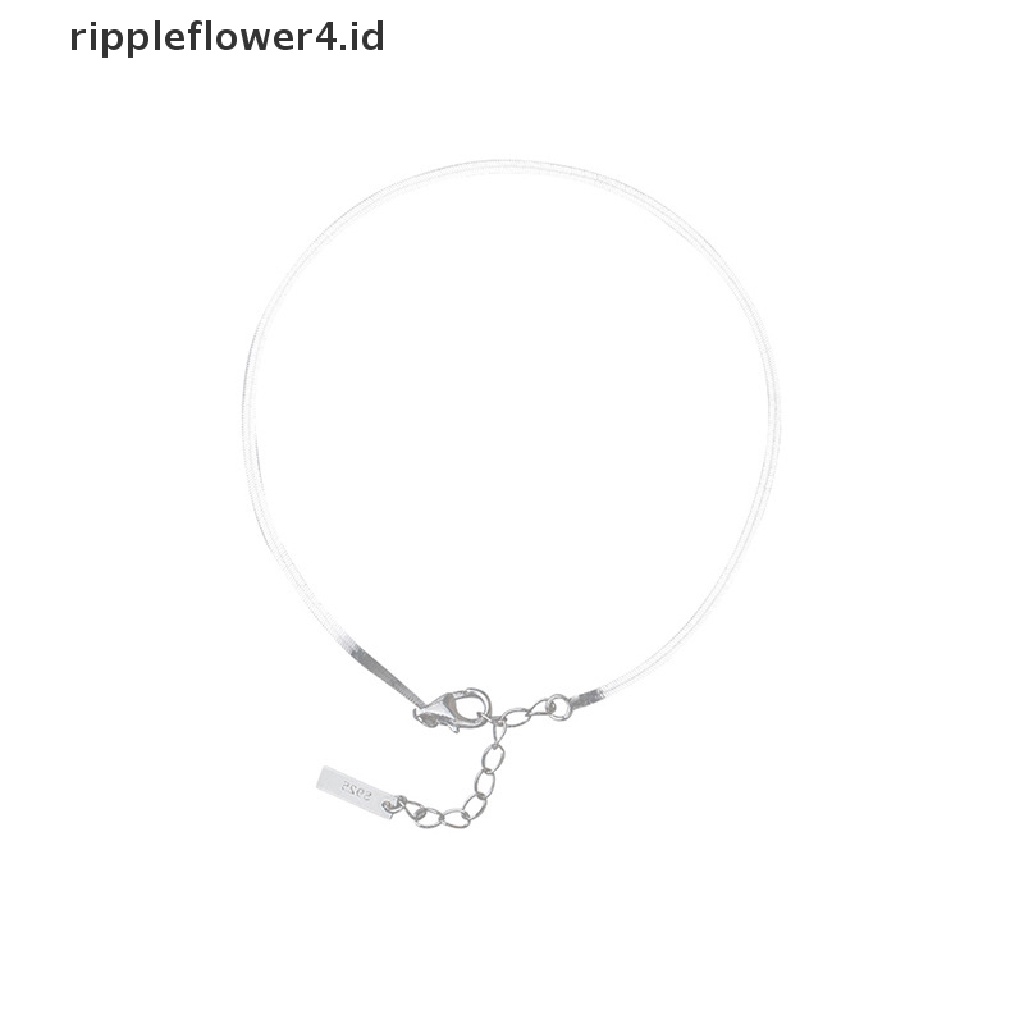 {rippleflower4.id} Charm Gelang Kaki Rantai Ular Silver Anti Karat Untuk Wanita Perhiasan Untuk Menarik Pria Hormon Kaki Rantai Gelang Hadiah~