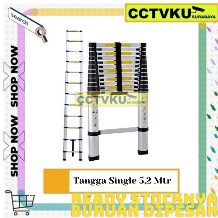 Tangga Tangga Teleskopik Single 5,2 Mtr Merk Stadex By Skalaz