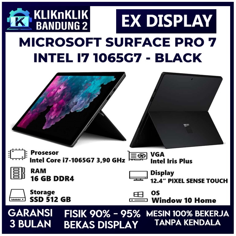 LAPTOP TOUCHSCREEN MICROSOFT SURFACE PRO 7 INTEL I7 1065G7 LIKE NEW