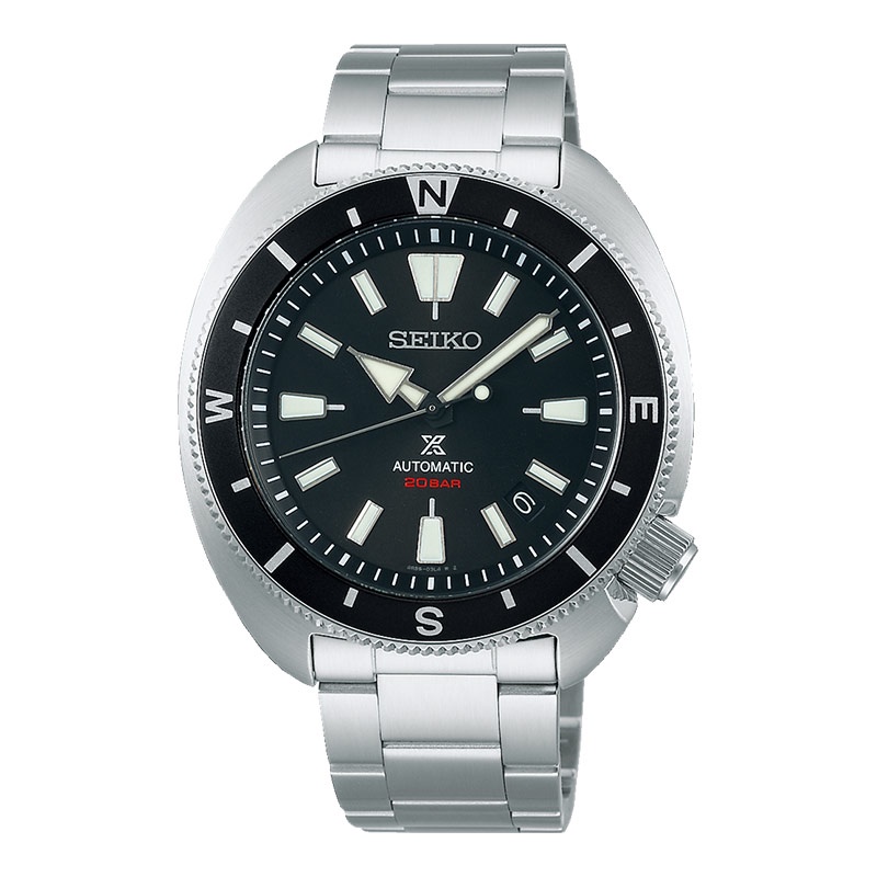 Seiko Prospex SRPH17K1 Tortoise Land Automatic 200M Black Dial Stainless Steel Strap Jam Tangan Pria
