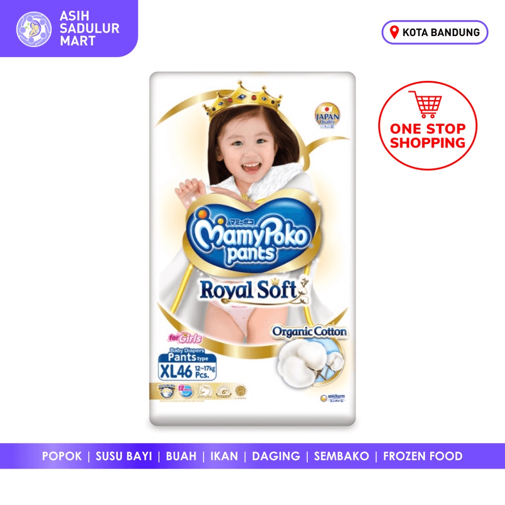 Popok Mamypoko Royal Soft XL46 Bandung Murah Promo