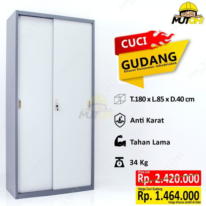 

BOOM SALE lemari arsip lemari besi filling cabinet - pintu plat sliding geser Code 2809