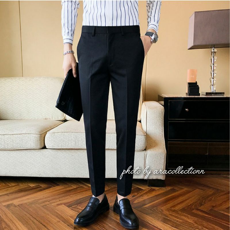 Celana Kantor Kerja Formal Bahan Dasar Pria Slimfit