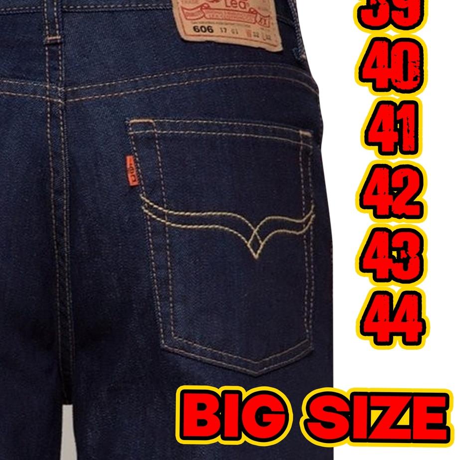 Miliki LEA 606 ORIGINAL JEANS JUMBO REGULER STANDART JINS PRIA ASLI