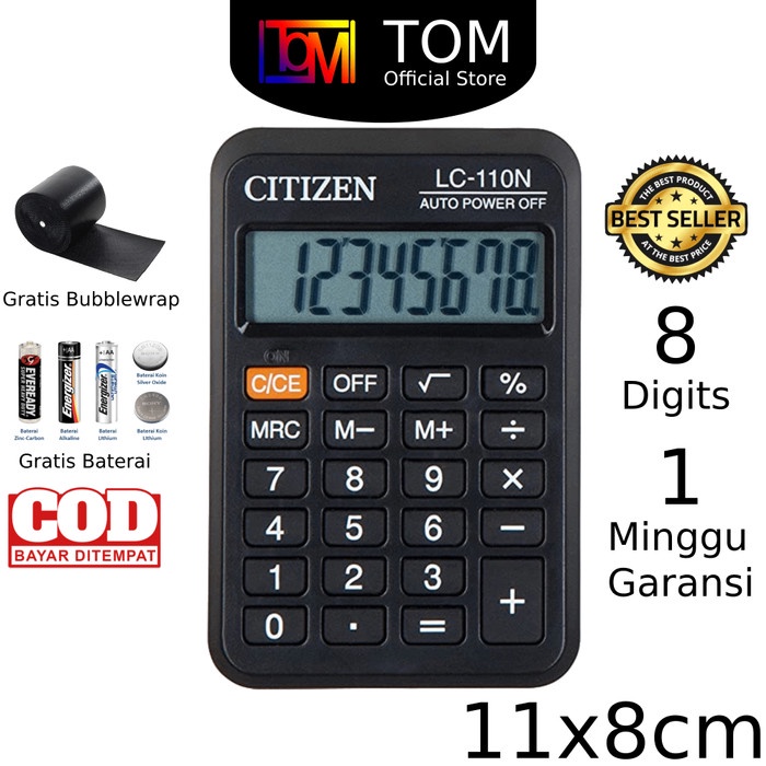 

FREE ONGKIR Kalkulator LC 110N 8 Digit - Kalkulator Check / Kakulator Saku Kecil