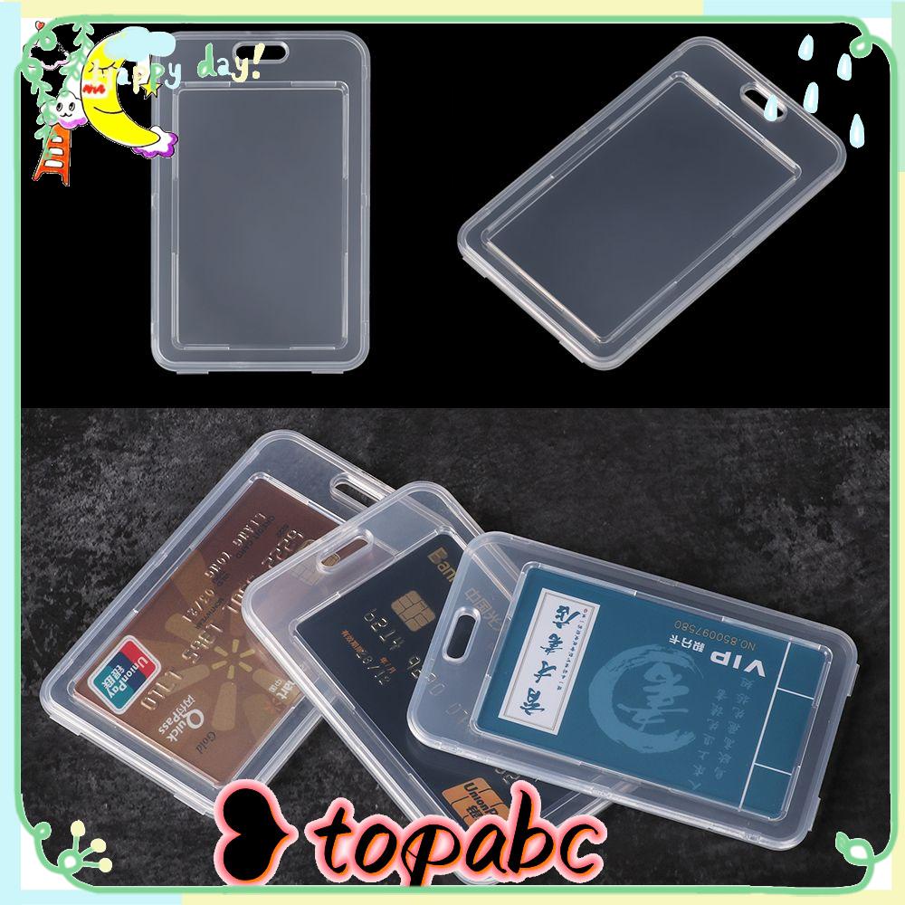 Top IC Card Holder Perlengkapan Kantor Sekolah Tempat Kartu Kerja Plastik Protection Sleeve