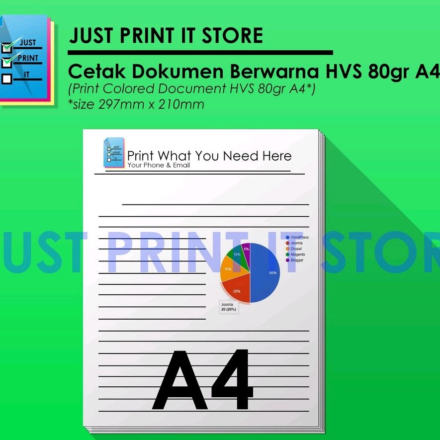 

Print / Cetak Dokumen A4 80 gr (BW + *Free Color)