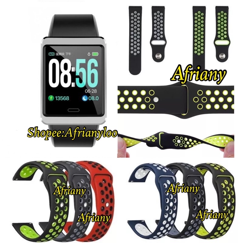 Tali Jam Strap Smartwatch Y13 - Nike Rubber Silikon Sporty