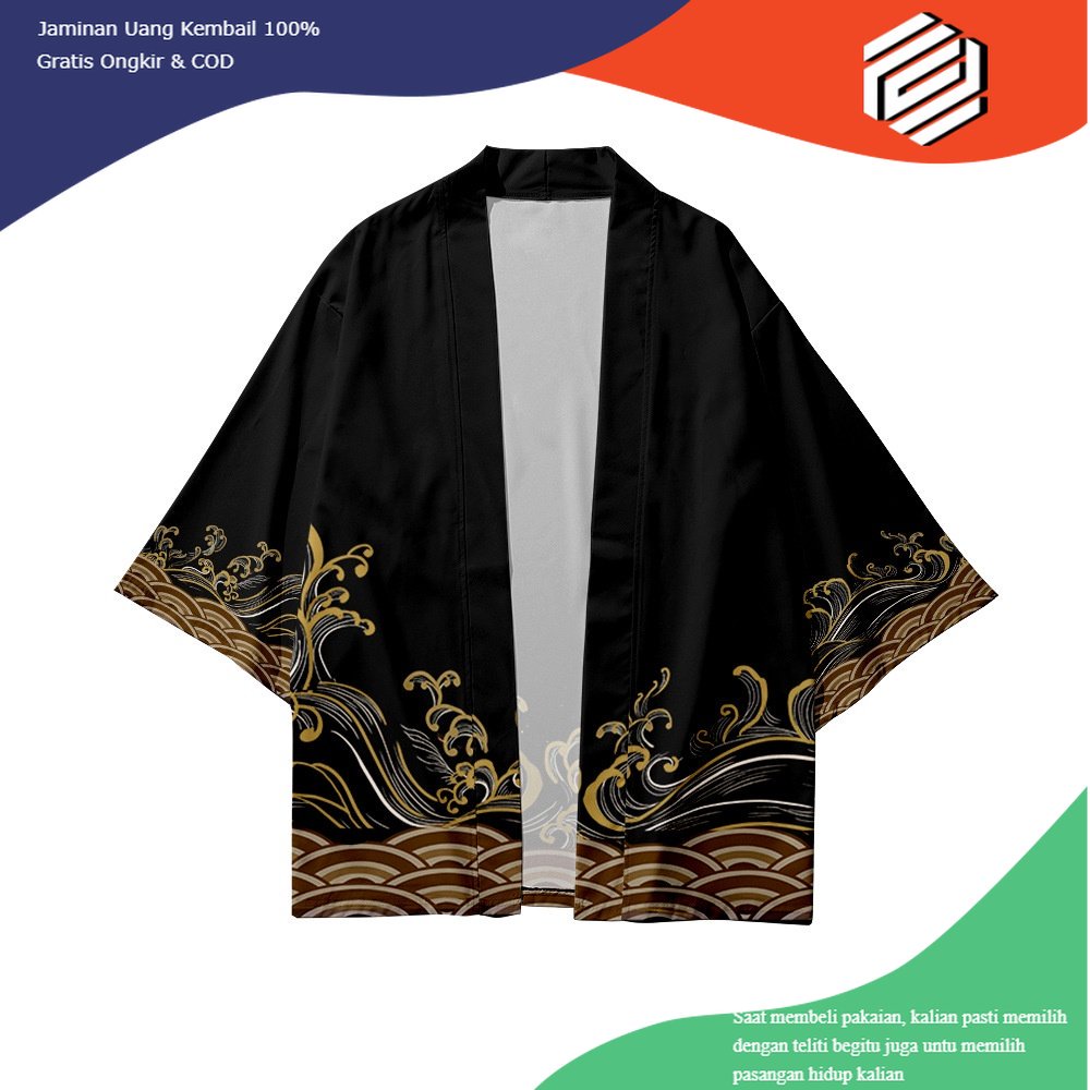 baju Loose Oversized Summer Kimono Jepang Wanita Pria Pakaian Cardigan Japanese Ukiyoe Streetwear