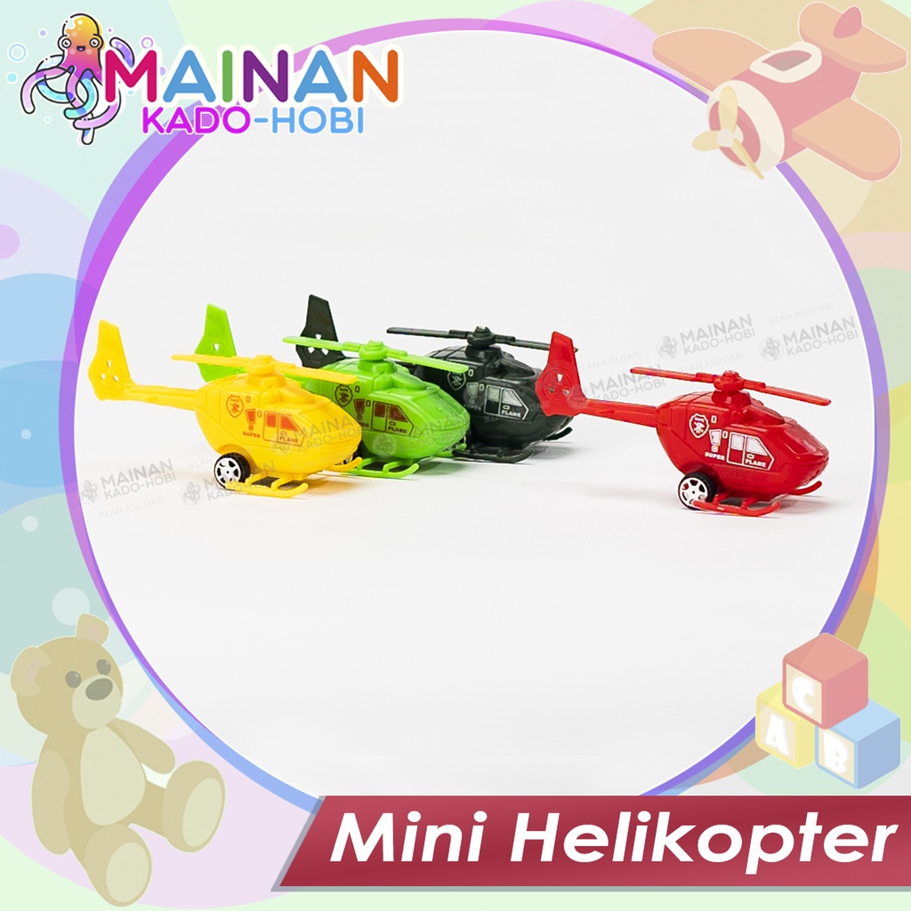 MAINAN MOTORIK ANAK LAKI DIECAST MINIATUR MINI HELIKOPTER